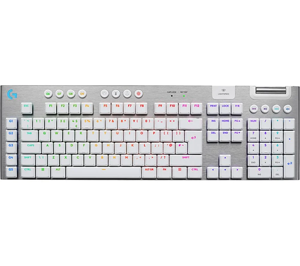 LOGITECH G915 X Lightspeed Wireless Mechanical Gaming Keyboard - Tactile White, White, image 1 of 1