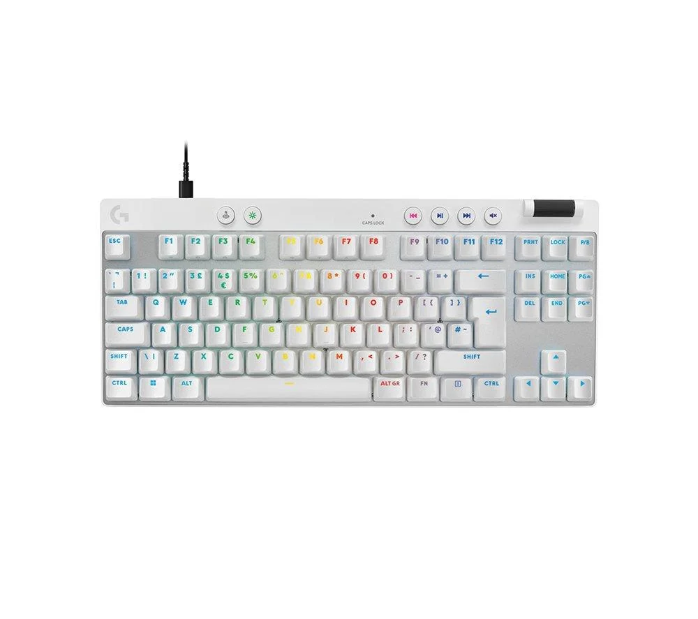LOGITECH PRO X TKL RAPID Gaming Keyboard - White, image 1 of 1
