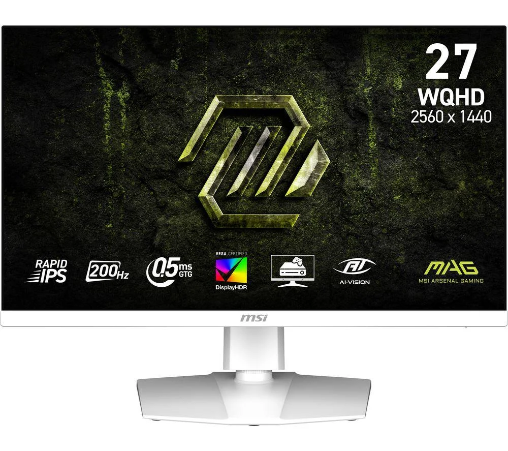 MSI MAG 274QRFW E20 Wide Quad HD 27" Rapid IPS Gaming Monitor - White, image 1 of 1