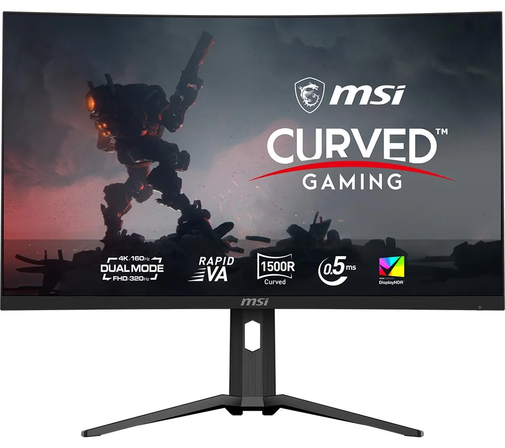 MSI MAG 321CUPDF 4K Ultra HD 32" Curved Rapid VA Dual-Mode Gaming Monitor - Black, image 1 of 1