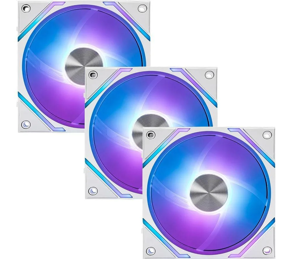 MSI MPG EZ120 120 mm Case Fan - ARGB, Triple Pack - White, image 1 of 1