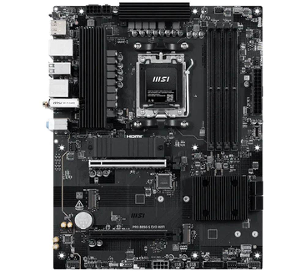 MSI PRO B850-S EVO WIFI 7 AMD AM5 DDR5 PCIe 5.0 5G LAN ATX Motherboard, image 1 of 1