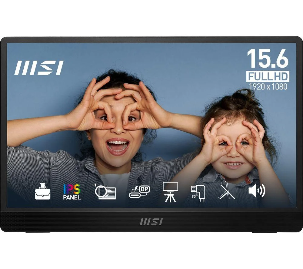 MSI PRO MP161 E2U Full HD 15.6" IPS LCD Portable Monitor - Black, image 1 of 1