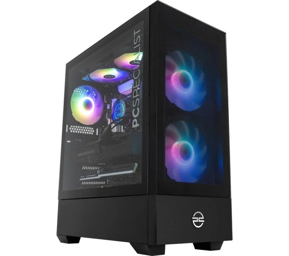 PCSPECIALIST Flux 345 Gaming PC - AMD Ryzen 7, RX 9060 XT, 1 TB SSD, Black, image 1 of 1