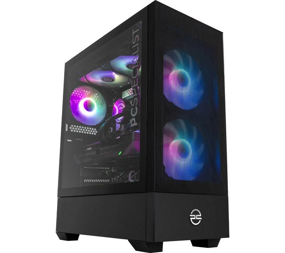 PCSPECIALIST Flux 602 Gaming PC - Intel Core i7, RX 9070 XT, 1 TB SSD, Black, image 1 of 1
