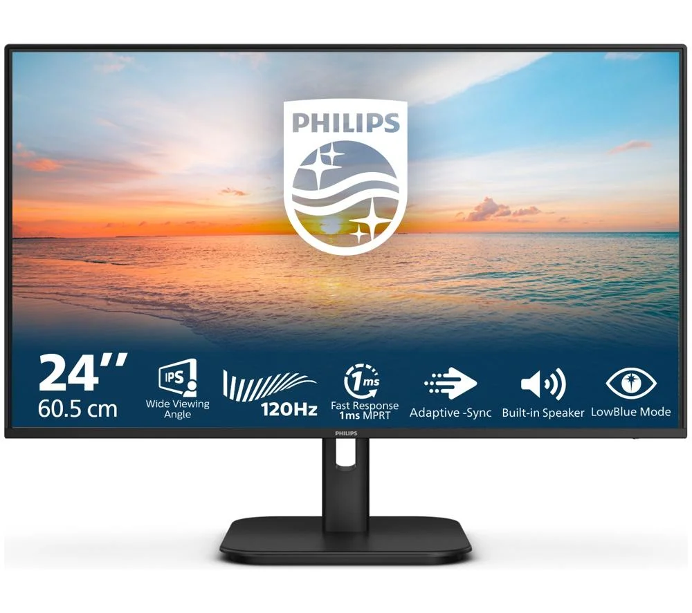 PHILIPS 24E1N1200A Full HD 24" IPS Monitor - Black, image 1 of 1