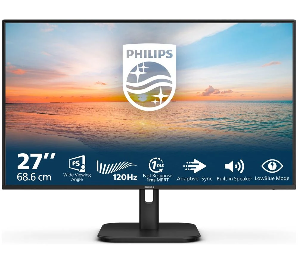 PHILIPS 27E1N1200A Full HD 27" IPS Monitor - Black, image 1 of 1