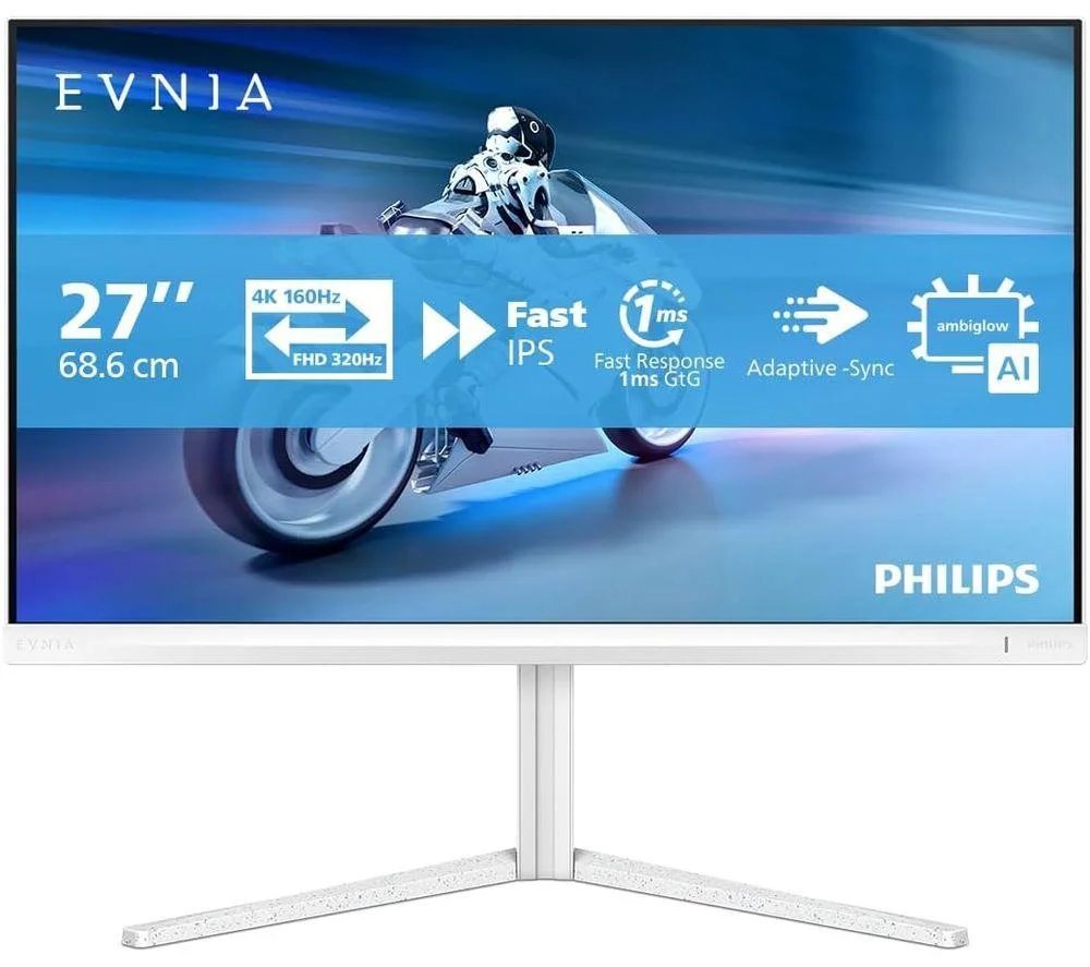 PHILIPS Evnia 5000 27M2N5901A 4K Ultra HD 27" IPS Gaming Monitor - White, image 1 of 1