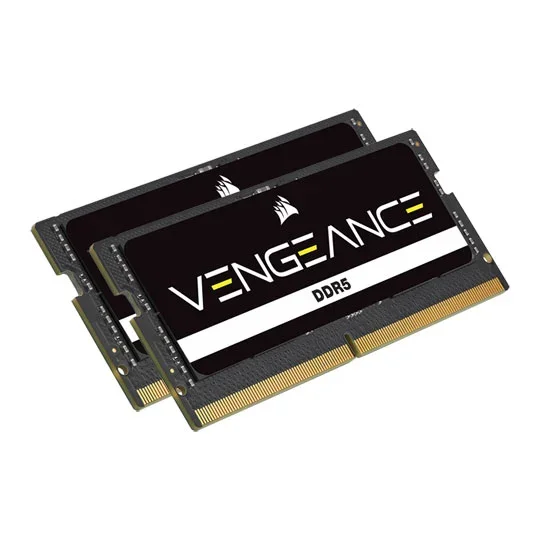 CORSAIR Vengeance Black 64GB 5600MHz DDR5 SODIMM Memory for 14th Gen Intel S/HX refresh CPU, image 1 of 1
