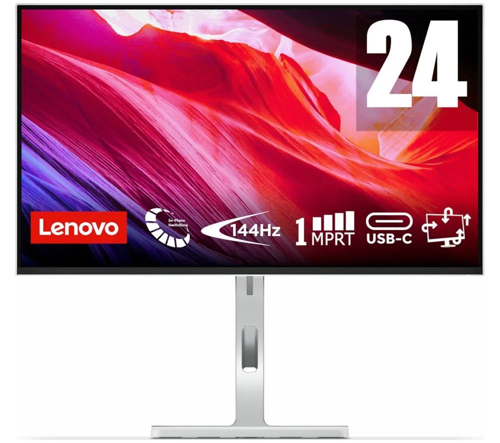 LENOVO L24D-4C Full HD 23.8" IPS Monitor - Grey, Silver/Grey, image 1 of 1