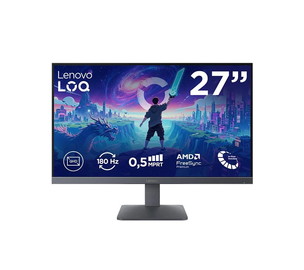 LENOVO LOQ 27Q-10 Quad HD 27" IPS LCD Gaming Monitor - Black, image 1 of 1