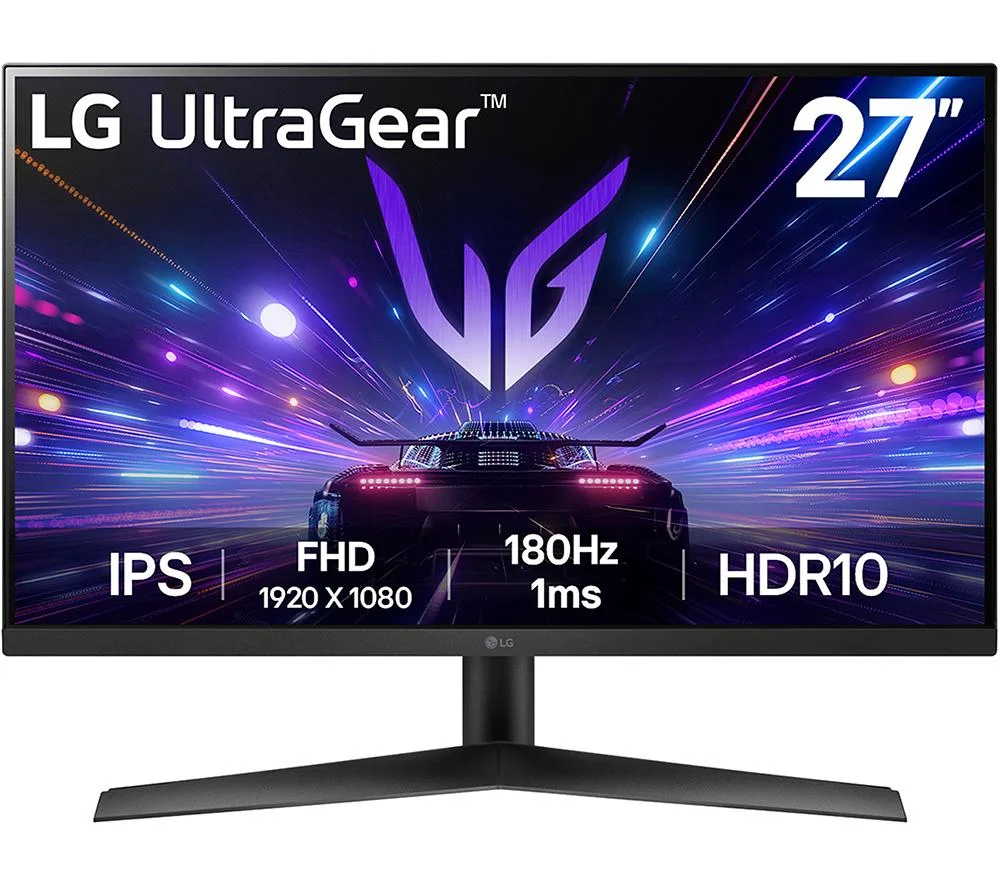 LG UltraGear 27GS60F-B.AEK Full HD 27" Rapid IPS LCD Gaming Monitor - Black, image 1 of 1