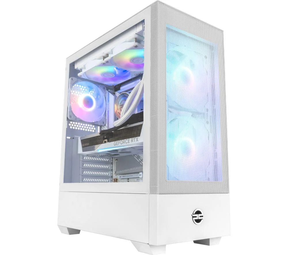 PCSPECIALIST Lumin 75 Gaming PC - AMD Ryzen 7, RTX 5070, 1 TB SSD, White, image 1 of 1