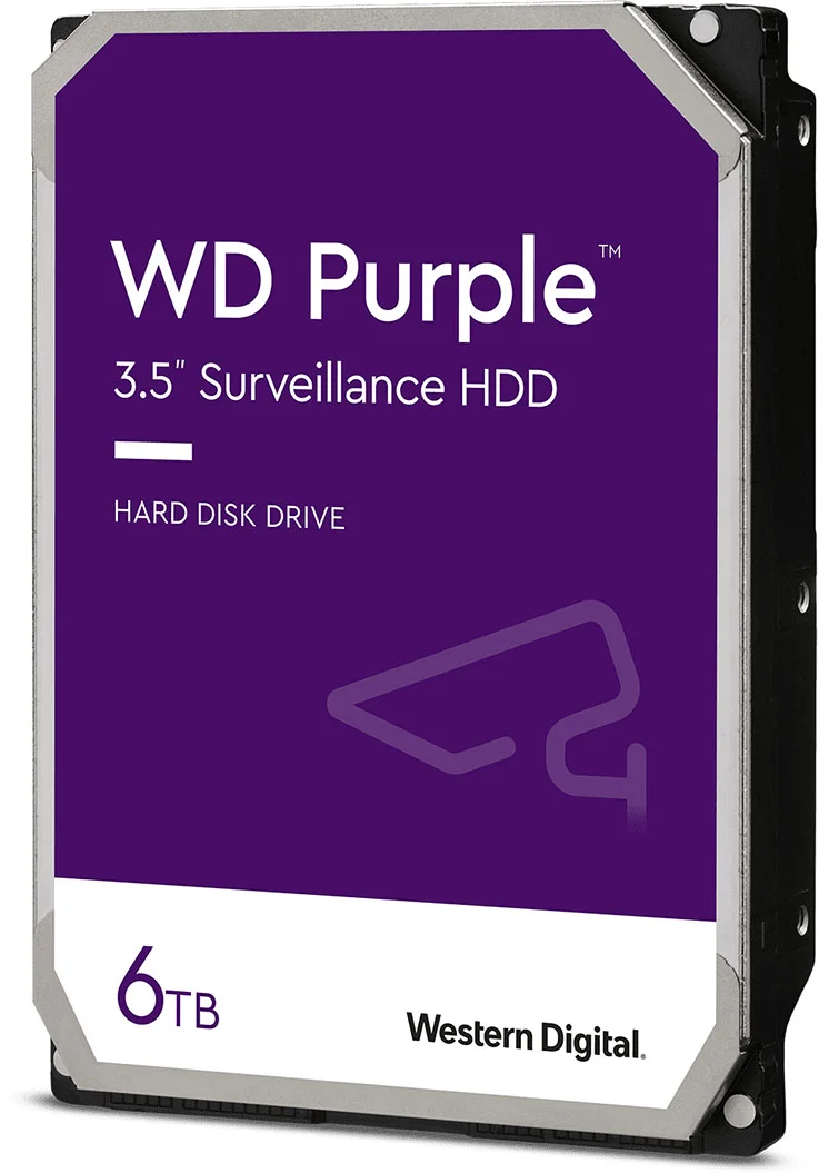 WD Purple 6TB Internal Hard Drive, 3.5 inch, SATA III. 5400rpm, image 1 of 1