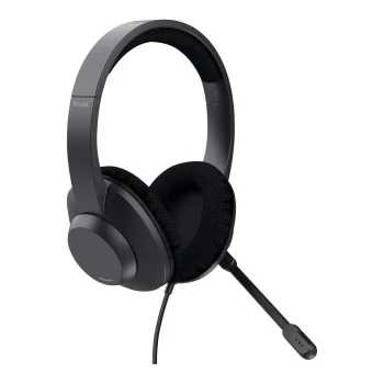 Trust Ayda Max USB-ENC Wired On-Ear Stereo Headset - Black, image 1 of 1