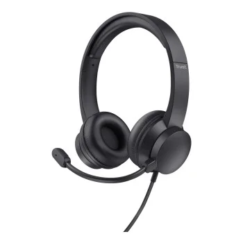 Trust HS-150 Wired On-Ear Stereo Headset - Black, image 1 of 1