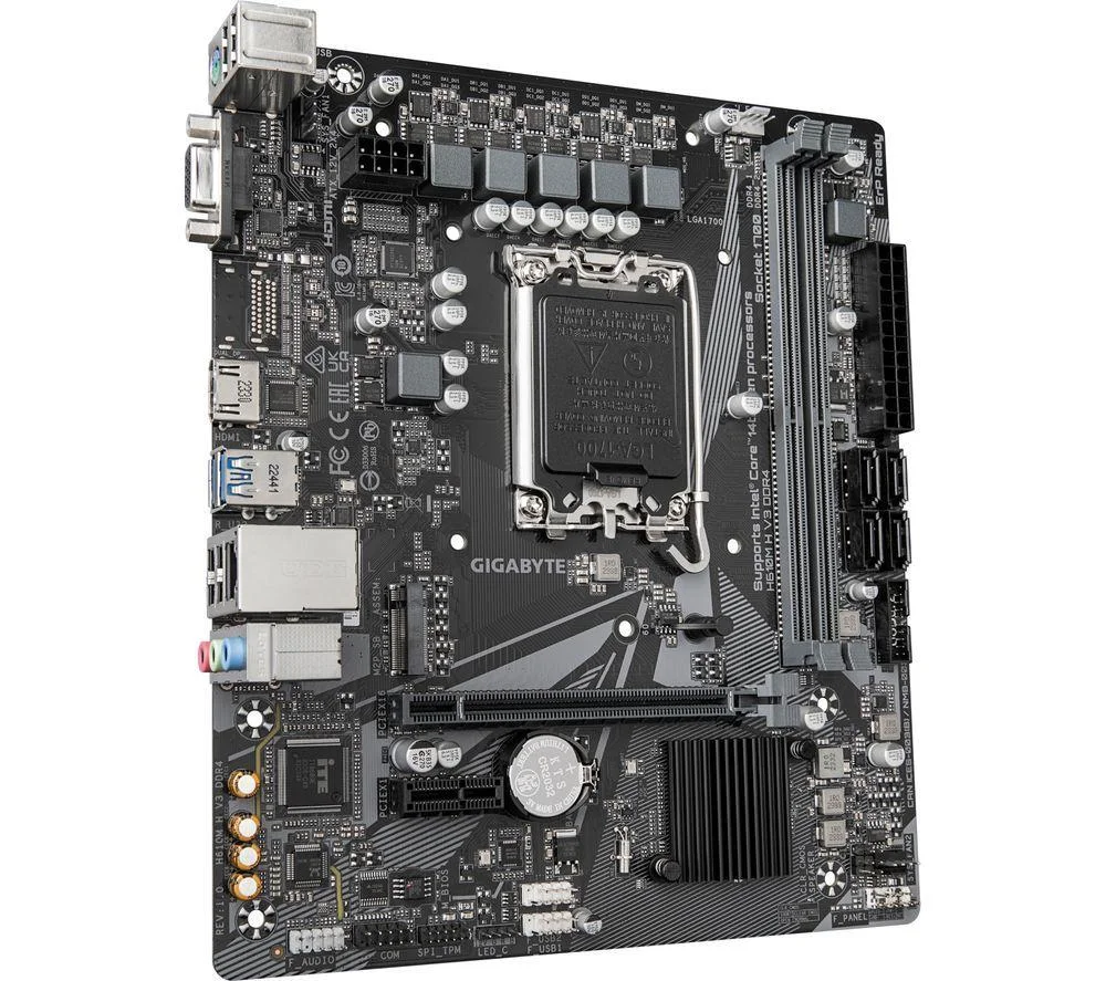 GIGABYTE LGA1700 H V3 DDR4 H610M Motherboard, Black, image 1 of 1