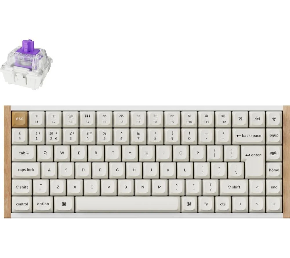KEYCHRON K2 HE Wireless Mechanical Gaming Keyboard - White, Brown,White, image 1 of 1