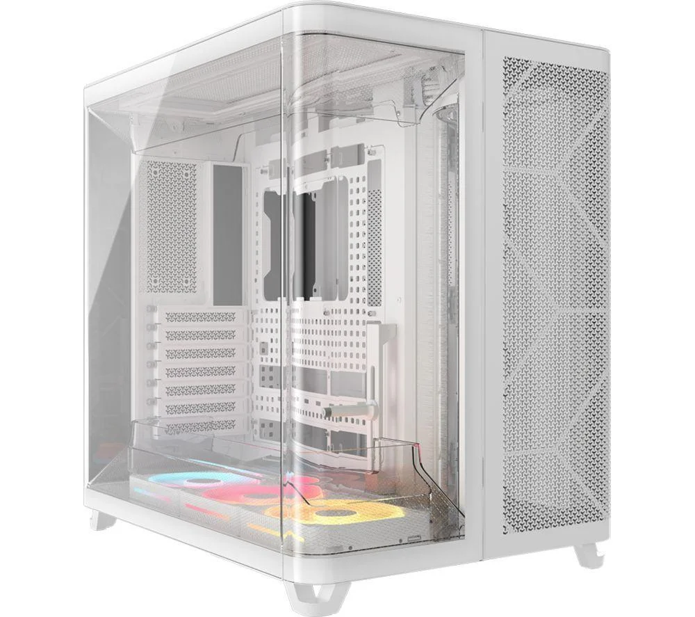 Corsair AIR 5400 LX-R RGB iCUE LINK Triple Chamber Mid-Tower PC Case - White, image 1 of 1