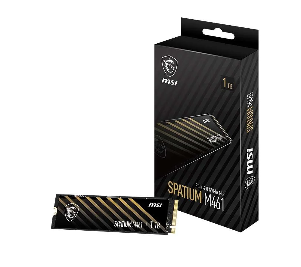 MSI SPATIUM M461 1TB SSD PCIe 4.0 NVMe M.2 Solid State Drive, image 1 of 1