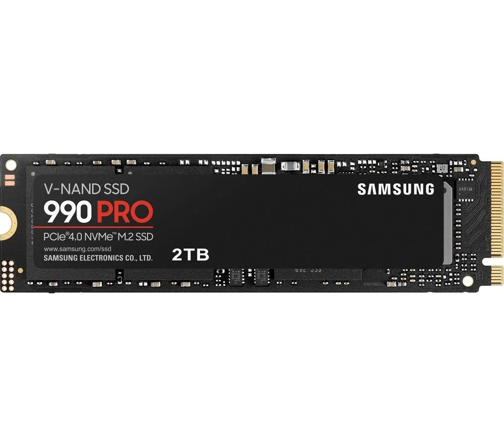 Samsung 990 PRO 2TB SSD PCIe 4.0 NVMe M.2 Solid State Drive - MZ-V9P2T0BW, image 1 of 1