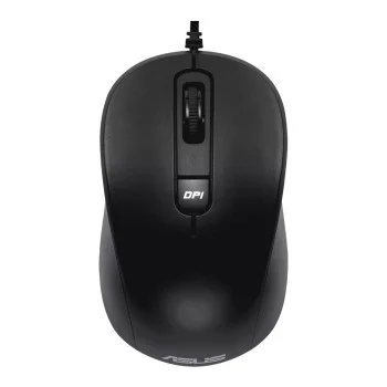 ASUS MU101C USB Type-A Ambidextrous Optical Wired Mouse - Black, image 1 of 1
