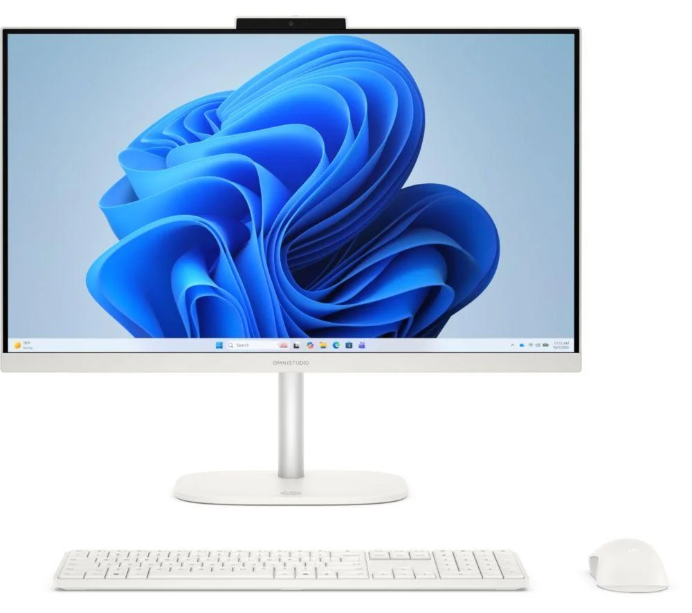 HP OmniStudio 24-cu0005na 23.8" All-in-One PC - Intel Core 3, 512 TB SSD, Cotton White, White, image 1 of 1