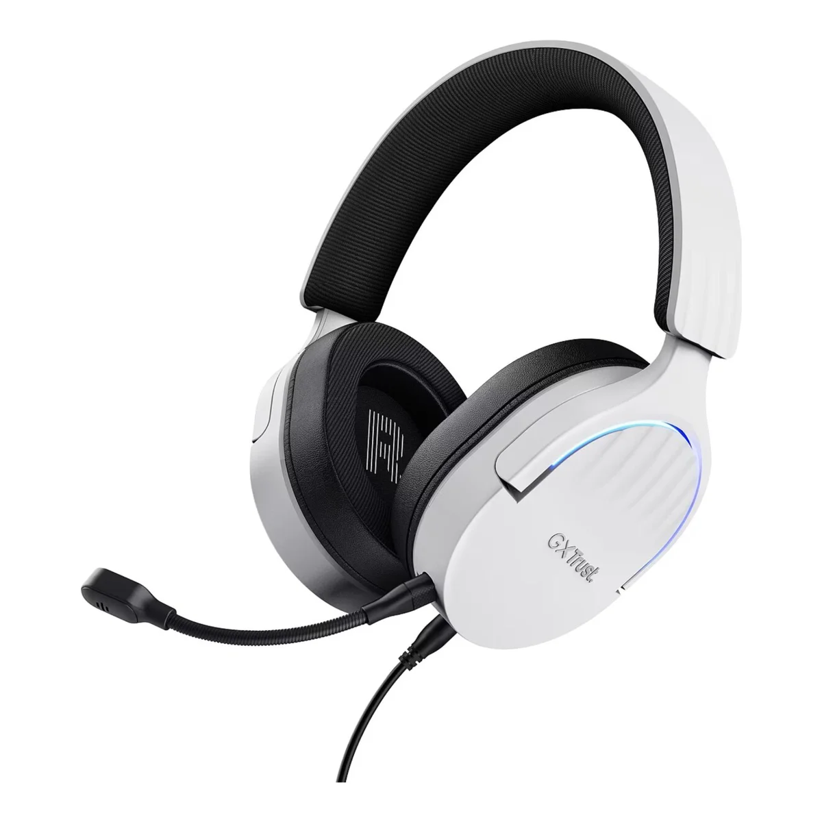 Trust GXT 490 Fayzo Wired 7.1 USB Type-A Over-Ear Gaming Headset - White, image 1 of 8