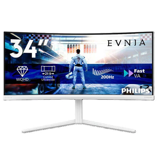 Philips 34M2C5601QA 34 Inch CurvedFast VA U/W QHD 200Hz 90w USB C DP Alt Gaming monitor, image 1 of 1