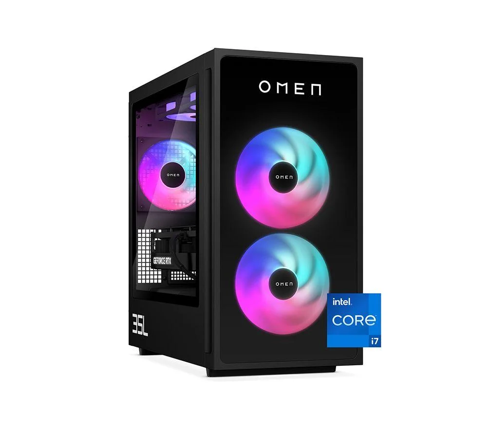HP OMEN 35L Gaming PC - Intel Core i7, RTX 5060 Ti, 1 TB SSD, Black, image 1 of 1