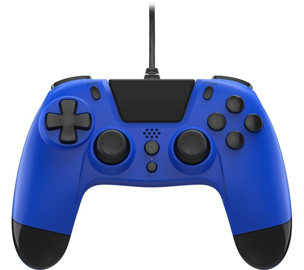 GIOTECK VX4 Wired Controller for PS4 - Blue, image 1 of 1