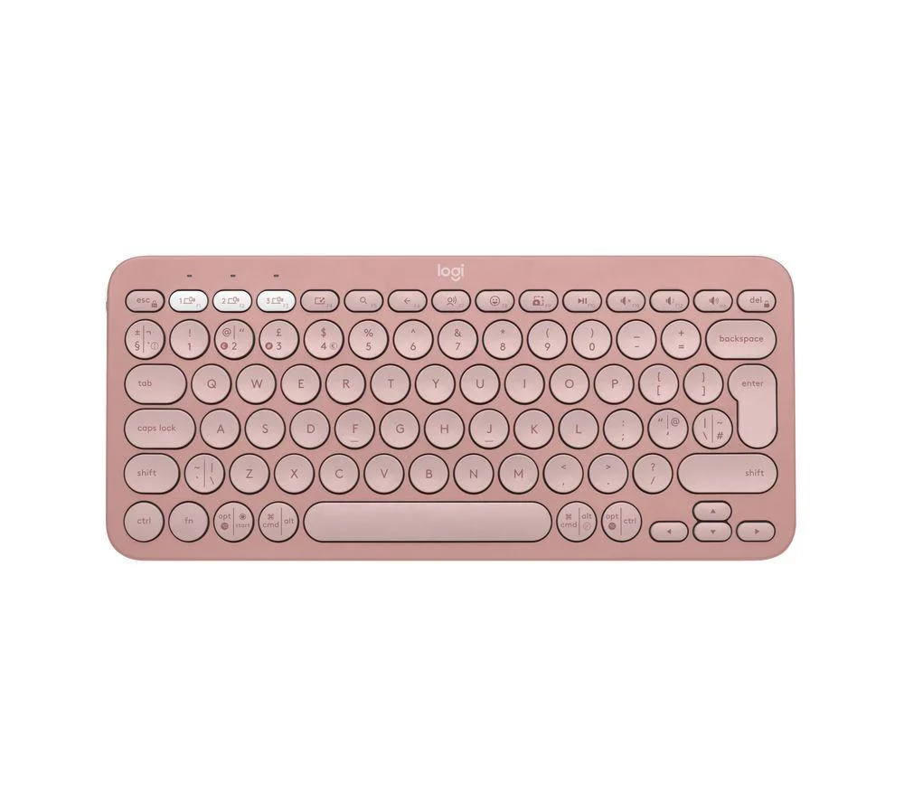 LOGITECH Pebble Keys 2 K380S Wireless Keyboard - Pink, image 1 of 1