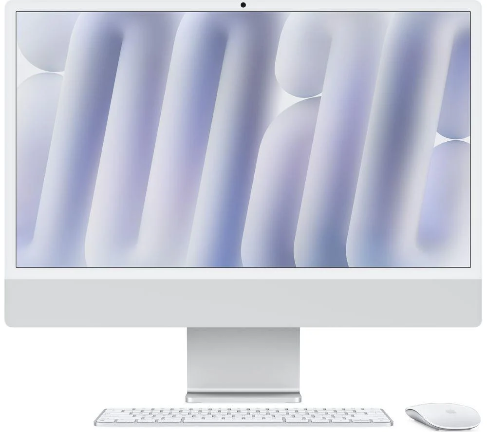 APPLE iMac 4.5K 24" (2024) - M4, 256 GB SSD, 8 CPU / 8 GPU, Silver, Silver/Grey, image 1 of 1