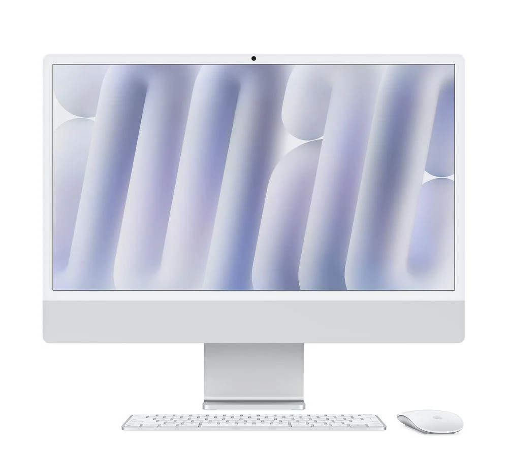 APPLE iMac 4.5K 24" (2024) - M4, 256 GB SSD, Nano-texture glass, Silver, Silver/Grey, image 1 of 1