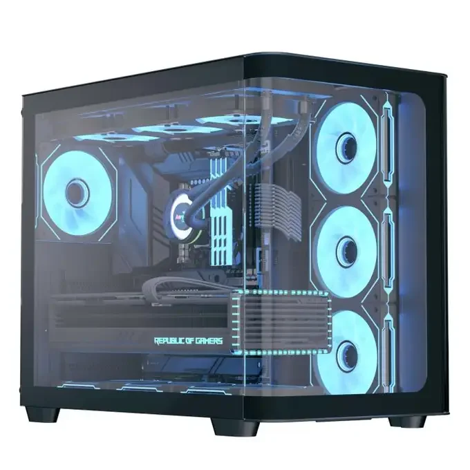 Aerocool P500C Mid Tower Curved Tempered Glass Gaming PC Case - Black - ACCM-PN01043.11, image 1 of 1