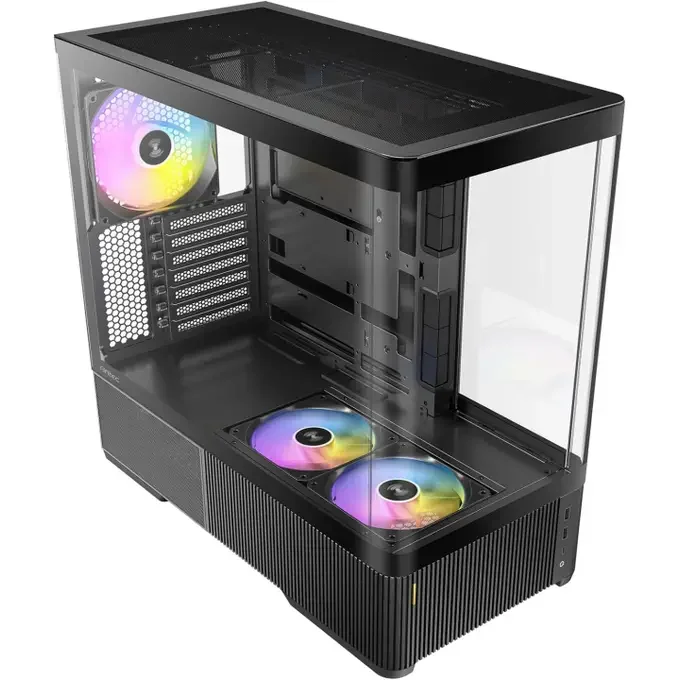 Antec Constellation Curve C6 ARGB ATX Mid-Tower Gaming Case - Curved Panoramic Mesh, 360mm Radiator, Tempered Glass - Black, image 1 of 1