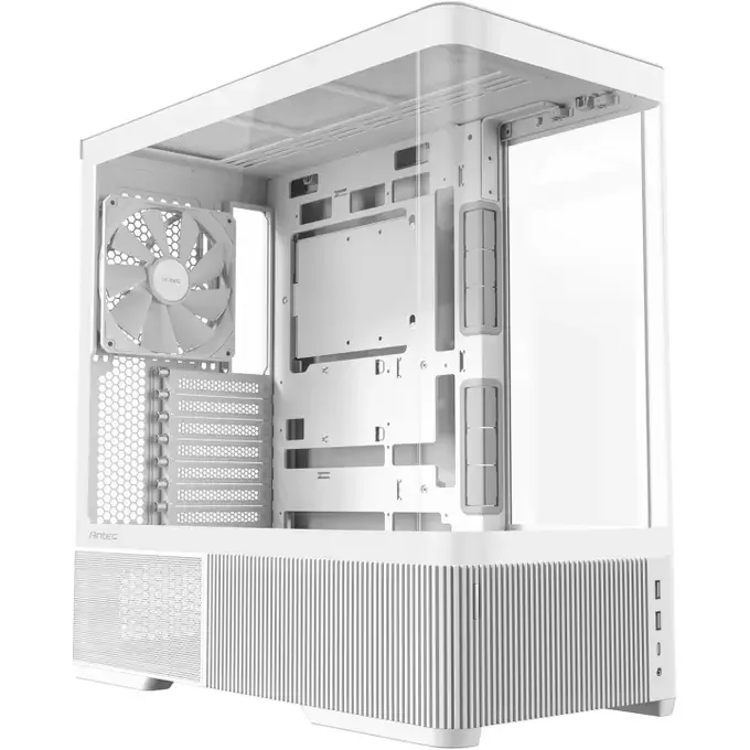 Antec Constellation Curve C6 ATX Mid-Tower Gaming Case - Curved Panoramic Mesh, 360mm Radiator, Tempered Glass - White, image 1 of 1