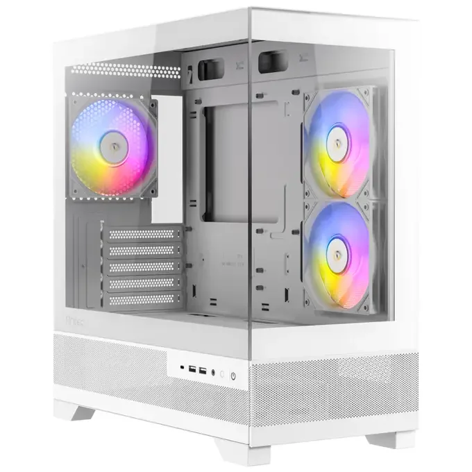 Antec CX500M RGB MATX Gaming Case, Tempered Glass, 3 RGB Fans - White, image 1 of 1