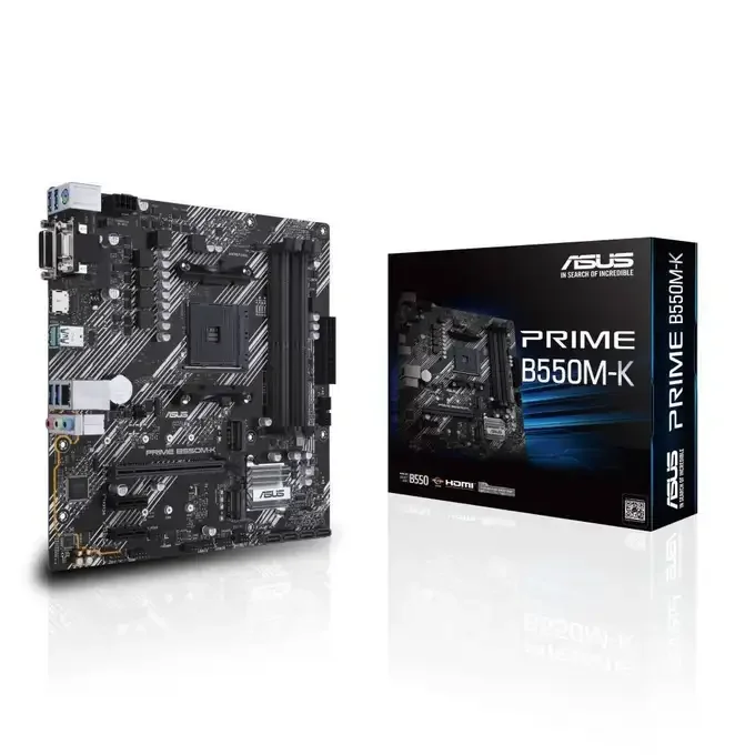 ASUS PRIME B550M-K AMD B550 DDR4 Micro ATX Motherboard - Socket AM4, image 1 of 1