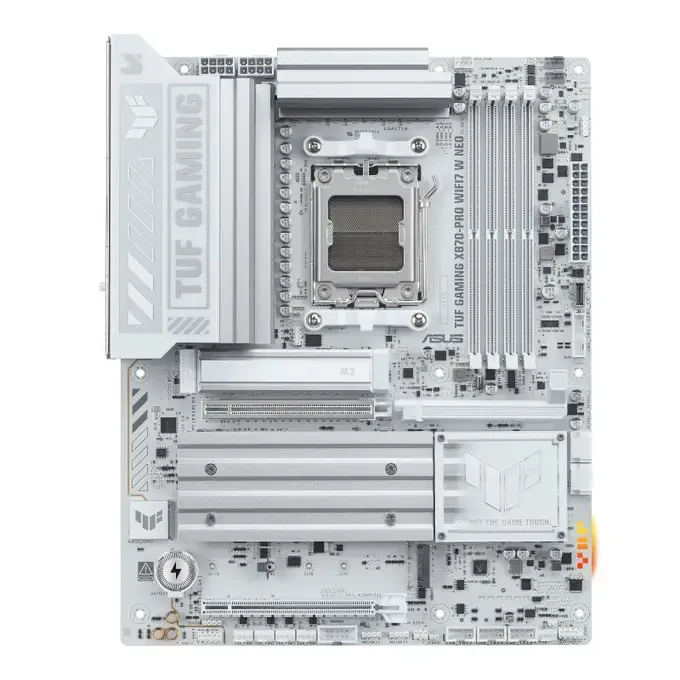 ASUS TUF Gaming X870-PRO WIFI7 NEO ATX Motherboard DDR5 PCIe 5.0 AMD AM5 White, image 1 of 1