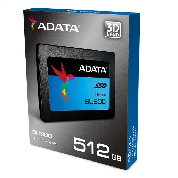 ADATA Ultimate SU800 512GB SSD 3D NAND 2.5" Internal SATA III Solid State Drive, image 1 of 1