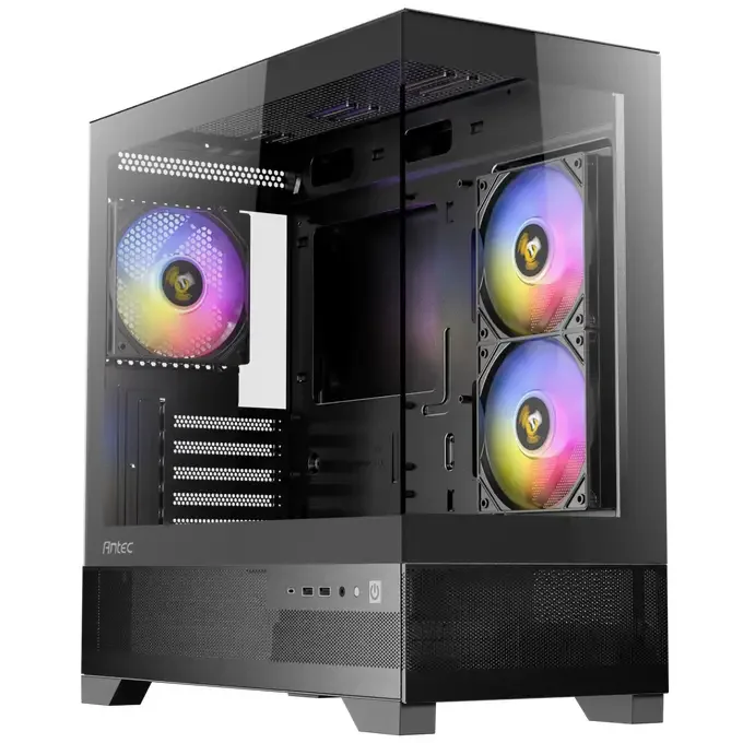 Antec CX500M RGB MATX Gaming Case, Tempered Glass, 3 ARGB Fans - Black, image 1 of 1