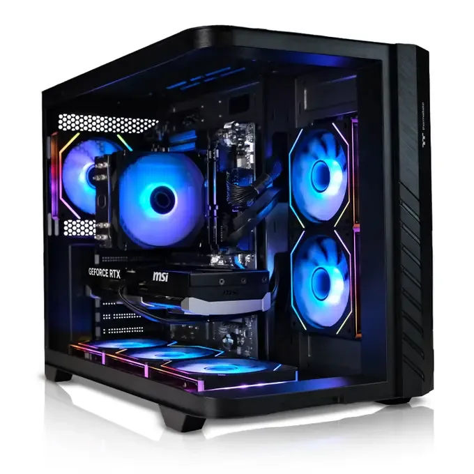 AWD-IT 3D Glass Ryzen 5 8400F Six Core RTX 5070 Ti 16GB - Next Day Gaming PC, image 1 of 1