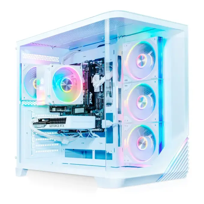 AWD-IT ARC AMD Ryzen 7 7700X Eight Core RTX 5070 Ti 16GB White Desktop PC for Gaming, image 1 of 1