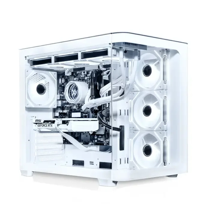 AWD-IT ARC White Intel Core Ultra 7 265KF 20 Core NVIDIA RTX 5070 12GB AI Desktop PC for Gaming, image 1 of 1