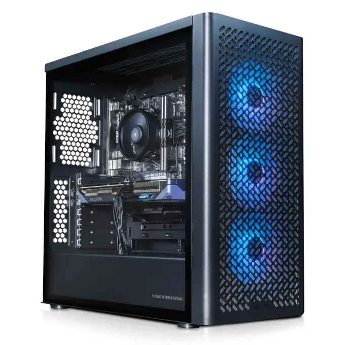 AWD-IT Elite 502 Ryzen 5 5500 Six Core Radeon RX 7600 XT 16GB Desktop PC for Gaming, image 1 of 1