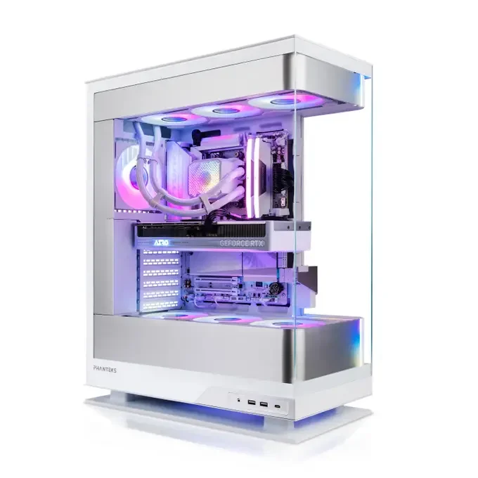 AWD-IT Evolv X2 White AMD Ryzen 5 9600X RTX 5080 16GB Ai Desktop PC for Gaming, image 1 of 1
