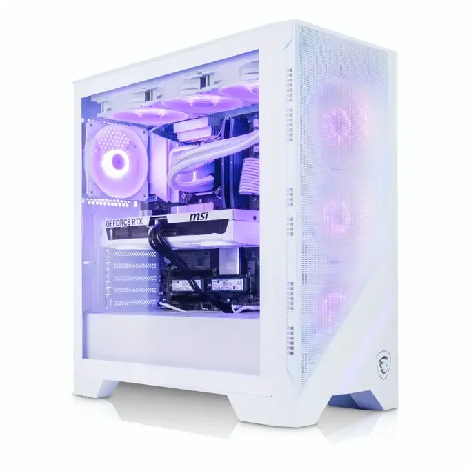 AWD-IT Forge 320R Snow White Intel Core i7 12700KF Nvidia RTX 5060 Ti 16GB Desktop PC for Gaming, image 1 of 1