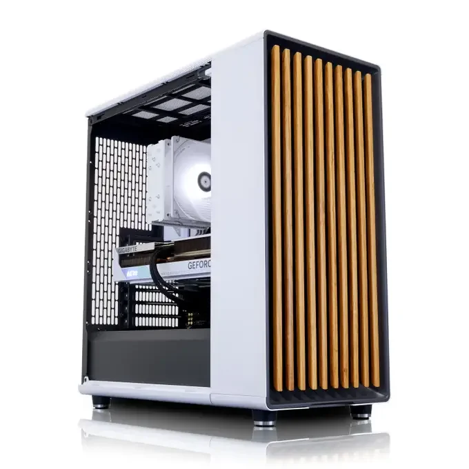AWD-IT Fractal North Ryzen 5 9600X NVIDIA RTX 5070 Ti 16GB AI Desktop PC for Gaming, image 1 of 1