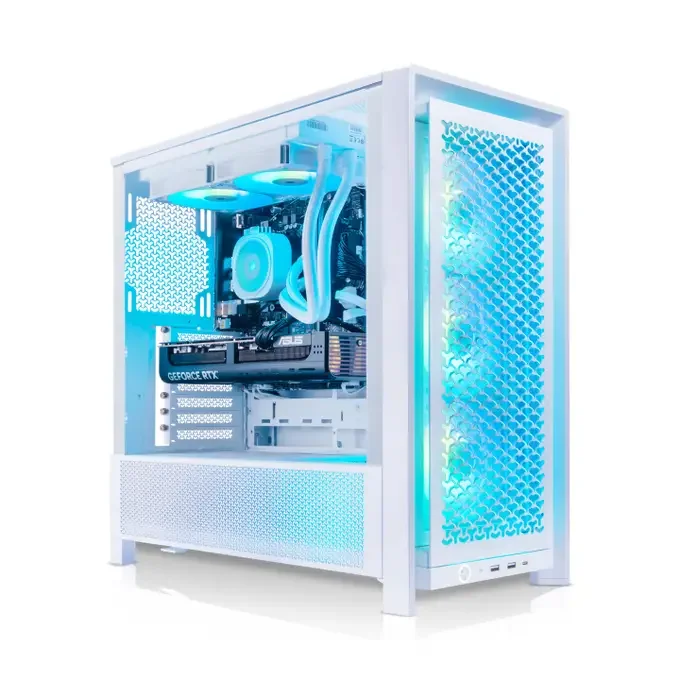 AWD-IT FRAME 4000D RS RGB White Ryzen 9 5950X NVIDIA RTX 5070 Ti 16GB AI Desktop PC for Gaming, image 1 of 1